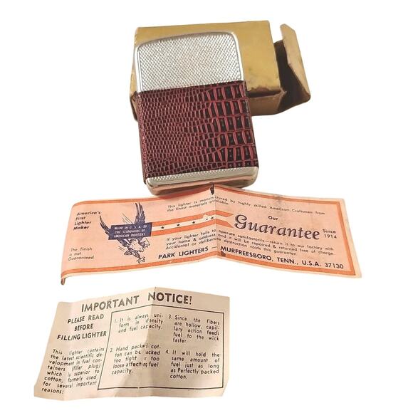 Storm King Torch Lighter Aluminum Red Alligator Design Sides Vintage Collectible - Picture 2 of 5